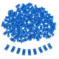100 boutons de curseur fader pour mixeur côtelé à curseur sensible au toucher, 8 pièces, bleu