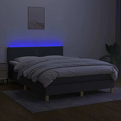 Avis Sommier à lattes,Cadre à lattes de lit et matelas et LED pour Adulte Gris foncé 140x190 cm -MN34405