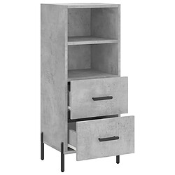 Maison Chic Buffet,Meuble de Rangement,commode pour salon,Cuisine Gris béton 34,5x34x90 cm Bois d'ingénierie -MN11169 pas cher