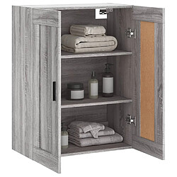 Maison Chic Armoire murale,Meuble de Rangement pour salon,cuisine sonoma gris 69,5x34x90 cm bois d'ingénierie -MN29826 pas cher