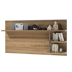 Pegane Etagère murale coloris chêne noueux blanchi - Longueur 184 x Hauteur 96 x Profondeur 28 cm