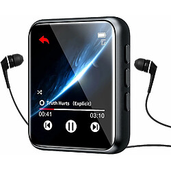 Vendos85 Lecteur MP3 de 1,8 pouce 32 Go avec Bluetooth 5.0 noir