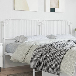 Maison Chic Tête de lit moderne pour chambre - Décoration de lit métal blanc 200 cm -MN11673