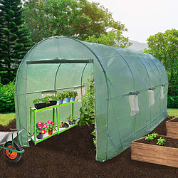 Monstershop Serre Polytunnel 19mm 5m x 2m avec Étagères