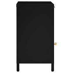 Avis vidaXL Table de chevet Noir 40x30x54,5 cm Acier et verre