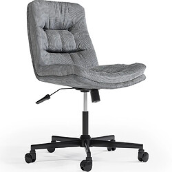 ICONIK INTERIOR Chaise de Bureau Rembourrée - Pivotante - Hera Gris foncé