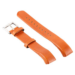 Wewoo Bracelet pour montre connectée Smartwatch en cuir brillant Fitbit Alta Orange 