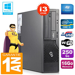 PC Fujitsu Esprimo E500 E85+ SFF Core I3-2100 RAM 16Go Disque 250 Go Wifi W7 · Occasion 