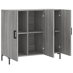 Maison Chic Buffet,Meuble de Rangement,commode pour salon,Cuisine sonoma gris 90x34x80 cm bois d'ingénierie -MN29306 pas cher