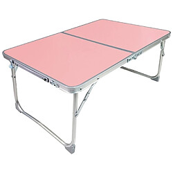 Wewoo Support d'ordinateur portable Tapis en plastique réglable Table pliante ordinateur lecture bureau plateau de lit (rose) 