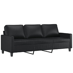 Avis vidaXL Ensemble de canapés 2 pcs avec coussins Noir Similicuir