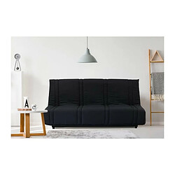 Banquette clic clac 3 places - tissu Noir - Style contemporain - L 193 x P 92 cm