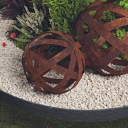 Avis Jardinex Boule déco jardin ... 30 cm - Rouille