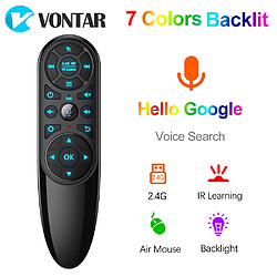 Universal Q6 Télécommande vocale professionnelle 2.4G Souris d'air sans fil Gyro Apprentissage infrarouge Android TV Boîte H96 x96 Max Plus x96 Mini | Télécommande