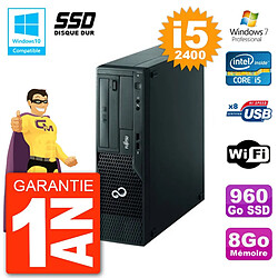 PC Fujitsu Esprimo E500 E85+ DT i5-2400 RAM 8Go SSD 960Go DVD Wifi W7 · Occasion 