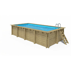 PISCINE RAINURÉE LANGUETTE RECT. ELLY SWIMWOOD ELLY 620 x 299 x 131 cm BOIS 