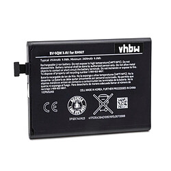 vhbw Batterie remplacement pour Microsoft / Nokia BV-5QW pour smartphone (2510mAh, 3,8V, Li-ion) 