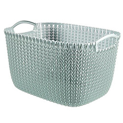 Curver Panier Rangement Rectangulaire Tricot - Bleu gris - 19 L 