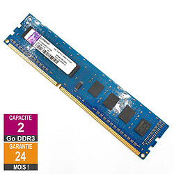 Barrette Mémoire 2Go RAM DDR3 Kingston ACR256X64D3U13C9G DIMM PC3-10600U 1Rx8 · Reconditionné PC3-10600 - 1333MHz