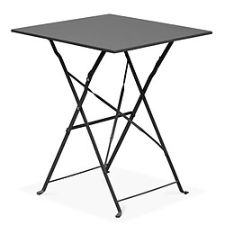 Table à manger Table de jardin pliable Carrée en métal Gris anthracite 70X70XH71cm+Sunnydays