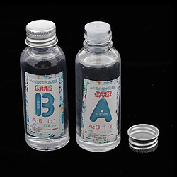 2 Bouteilles AB Cristal Transparent Résine époxy Colle 100g Pour Bricolage Artisanat 1: 1 100g