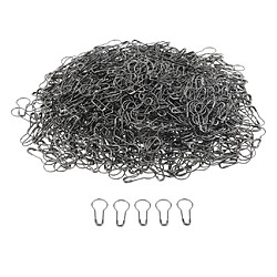 1000 Pcs En Forme De Calebasse En Métal Gourde Poire Ampoule De Sécurité Pin Tag Fixation Noir