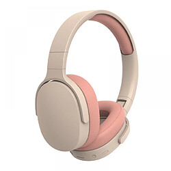 General Casque Bluetooth - Casque à suppression active du bruit / Autonomie de 50 heures avec son de précision / Casque de voyage pliable et casque supra-auriculaire.(rose) 