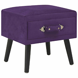 Maison Chic Lot de 2 Tables de chevet,Table de nuit,Table d'appoint pour salon Violet foncé 40x35x40 cm Velours -MN72117