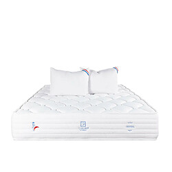 LUXURY LITERIE Matelas 160x200 cm, Patriote Mousse, 27cm, mémoire de forme , Indépendance du Couchage, Soutien ferme + 2 Oreillers