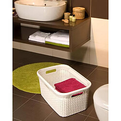 Curver Panier à linge Style 45 L Blanc vintage