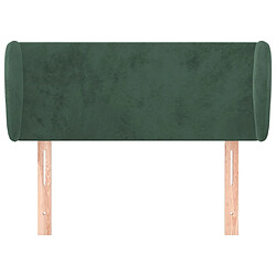 Avis Tête de lit scandinave avec oreilles,meuble de chambre Vert foncé 93x23x78/88 cm Velours -MN53944