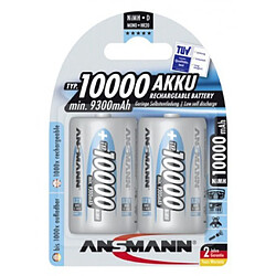 ANSMANN Batterie d´accumulateur 12 V 10000 mAh R20-D-Mono HR20 2 2 pièces/blister ANSMA 