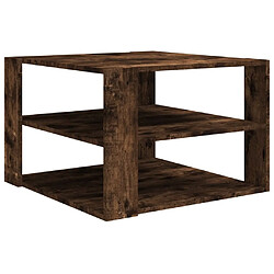 Maison Chic Table basse,Table Console Table d'appoint, Table pour salon Chêne fumé 60x60x40 cm Bois d'ingénierie -MN21153