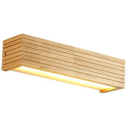 Universal Applique murale intérieure moderne à LED Miroir en bois Lampe de salle de bains Lampe de toilette Fixation Composition Luminaire Design japonais Décoration de la maison chaude (55cm (8W)) 