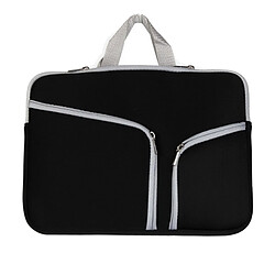 Wewoo Sacoche pour ordinateur portable noir Macbook Air 11,6 pouces Double Pocket Zip Sac à main 