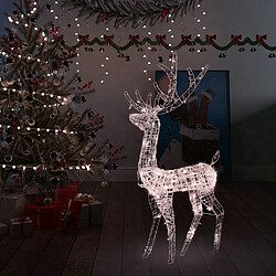 vidaXL Renne de décoration de Noël Acrylique 140 LED blanc chaud 120 cm 