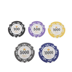 Acheter 100 Jetons De Jeu De Cartes D'approvisionnement De Casino De Jetons De Poker 100500 1000 5000 10000