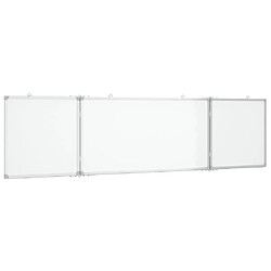 vidaXL Tableau blanc magnétique pliable 160x40x1,7 cm aluminium