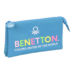 Trousse d'écolier Benetton Hoop Bleu (22 x 12 x 3 cm)