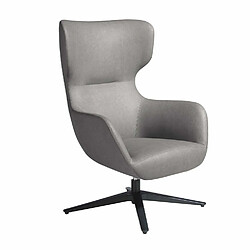 Angel Cerda Fauteuil pivotant en simili cuir gris