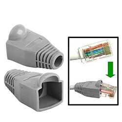 Wewoo Gris pour RJ45, 500 pcs câble réseau couvre-bouchon