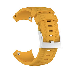 Wewoo Bracelet pour montre connectée Dragonne de remplacement en silicone SUUNTO 9 jaune