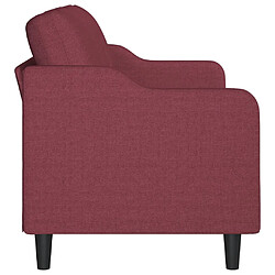 Avis vidaXL Canapé à 3 places Rouge bordeaux 180 cm Tissu