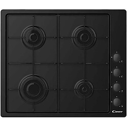 Table de cuisson gaz 60cm 4 feux noir - chw6lbb - CANDY 