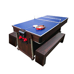 Acheter Simba BILLARD BLEU 7FT + HOCKEY DE TABLE + TABLE DE TENNIS + PLAN COVERTOUR + BANCS