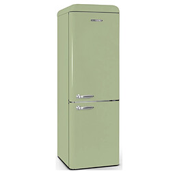 Réfrigérateur combiné 60cm 304l brassé vert amande - SCCB300VVA - SCHNEIDER