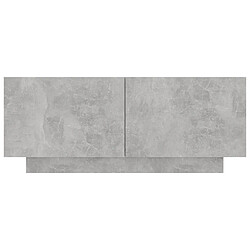 Maison Chic Table de chevet Table de Nuit Meuble de Rangement Gris béton 100x35x40 cm Aggloméré pas cher