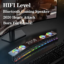 Acheter Universal SH39 Ordinateur audio Ordinateur de bureau LONG MULTIMÉDIA GAMING BLUETOOTH Haut-parleur Bluetooth jeu Subwoofer 7 Couleur LED lumières / FM | Haut-parleurs de l'ordinateur