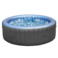 Mspa Spa gonflable rond 6 places - Gris MSPA - Spa gonflable rond BERGEN - 6 places