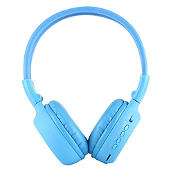 Wewoo Lecteur MP3 bleu pour Carte TF & Voyant LED et Fonction FM Casque Pliable Stéréo HiFi Sans Fil avec Écran LCD Fente